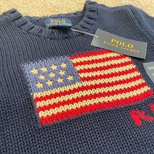 NWT Polo Ralph Lauren The Iconic Flag Sweater - Size 3T